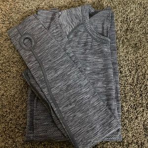 Lululemon women’s Swiftly tech long sleeve grey